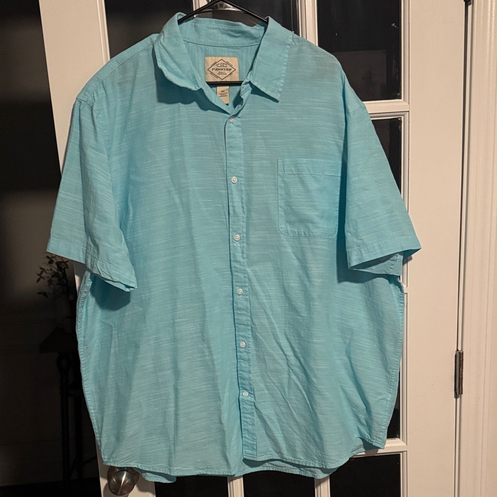 St. John's Bay Light Blue Casual Button Down Shirt